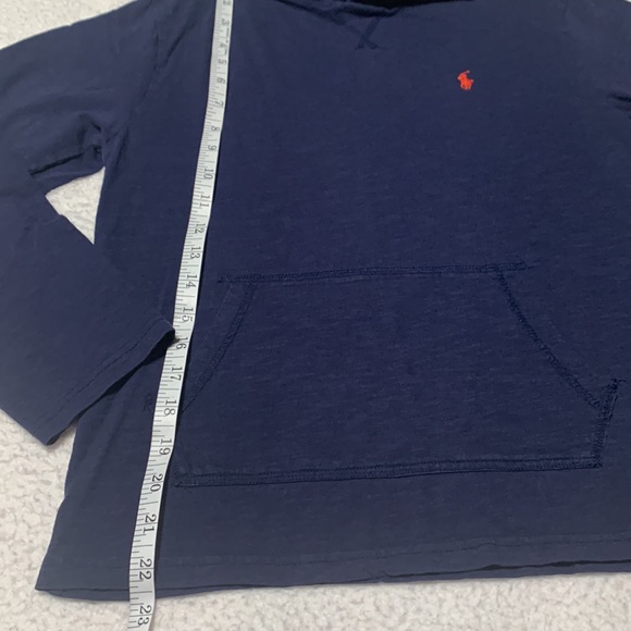Ralph Lauren Polo Boys Navy Hoodie Tee, EUC, Size Large (14-16) - Picture 6 of 9